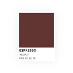 Brown Color Swatch Espresso Poster