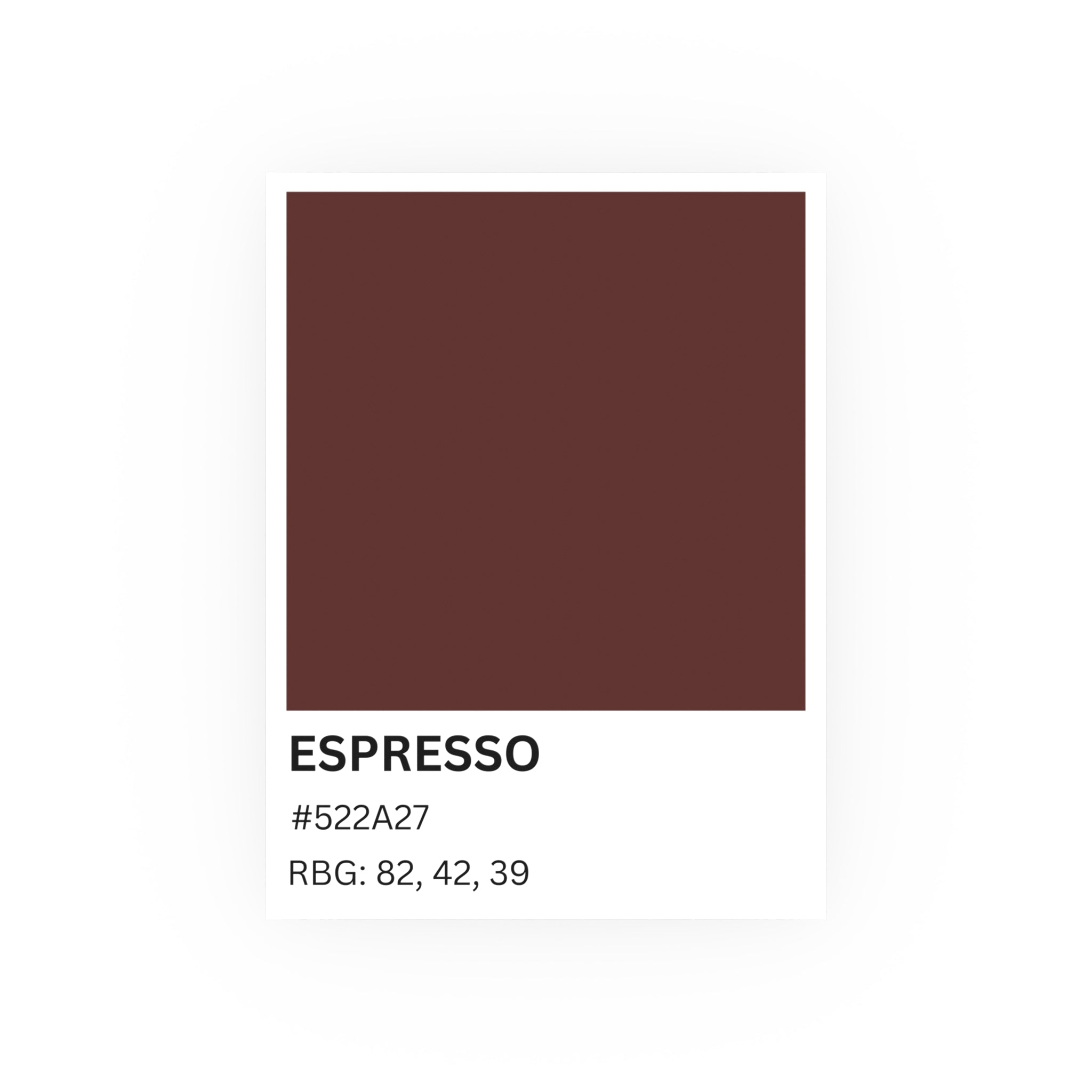 Brown Color Swatch Espresso Poster