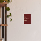 The Luckiest Girl Poster — Retro Cream Text on Burgundy