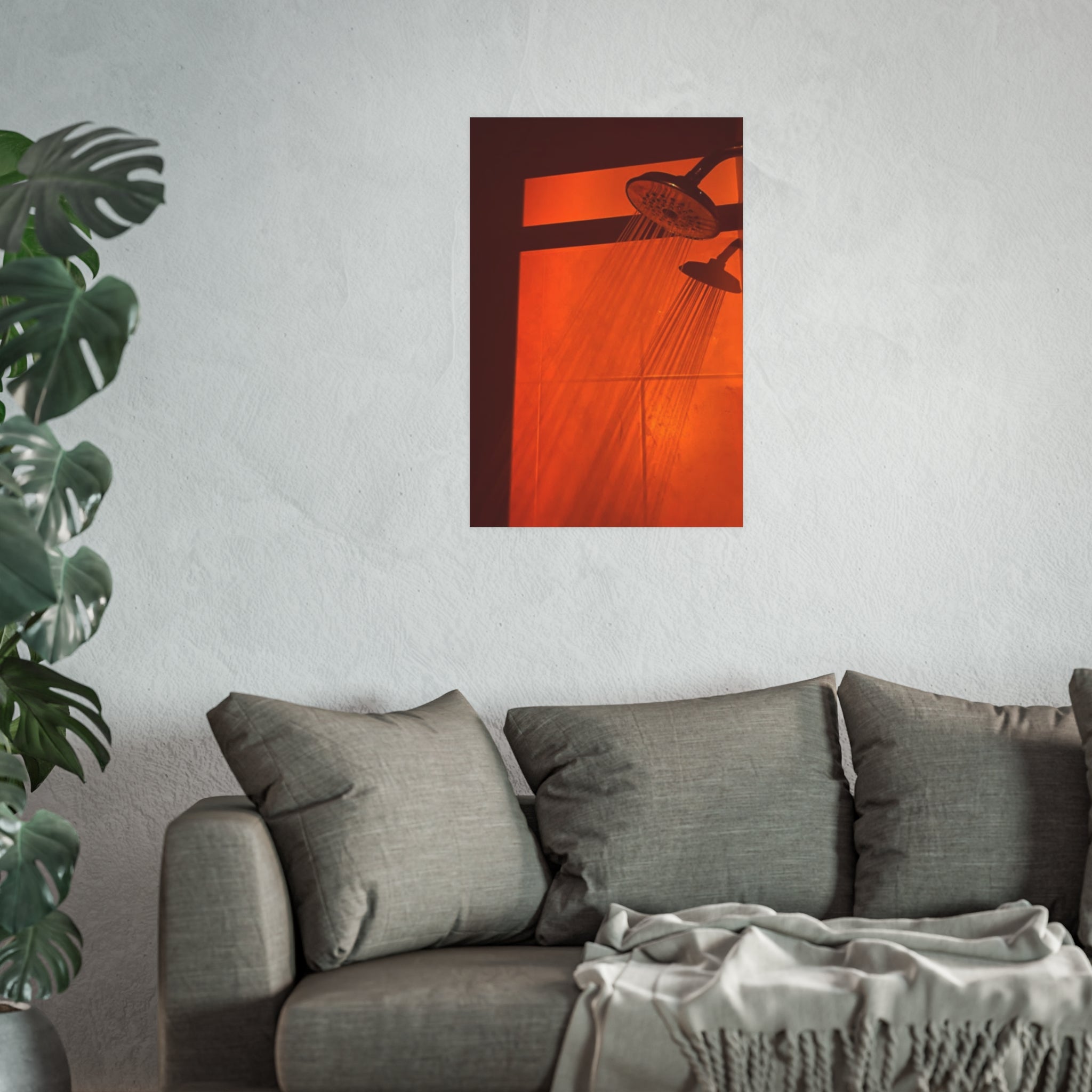 Orange Shower Minimalist Poster