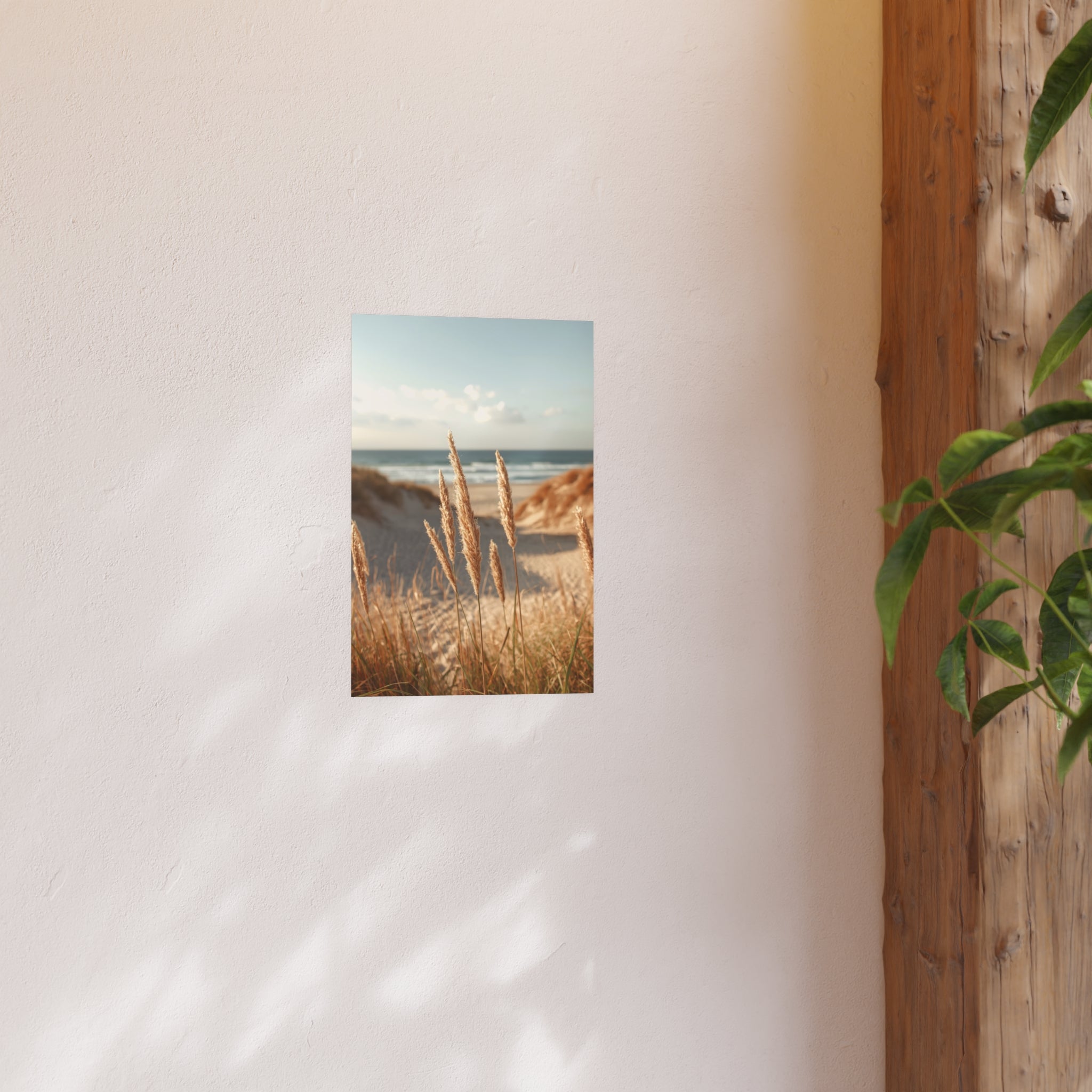 Coastal Dune Grasses Poster — Beach Photography Print (Satin & Archival Matte)