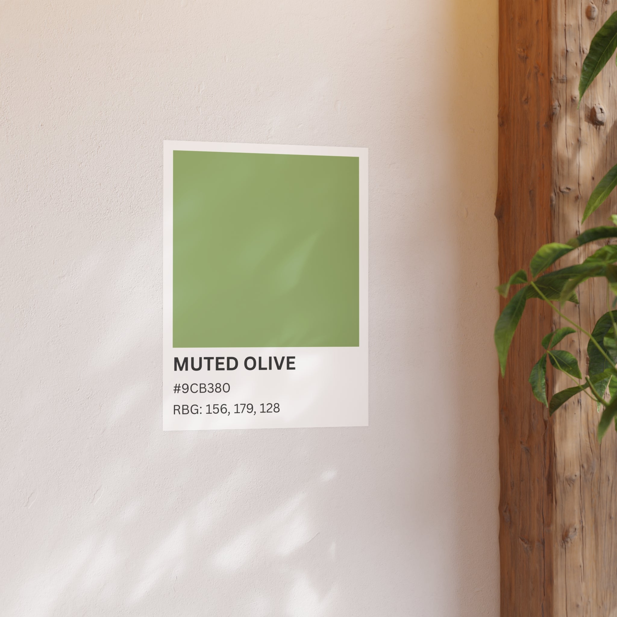 Muted Olive Color Poster
