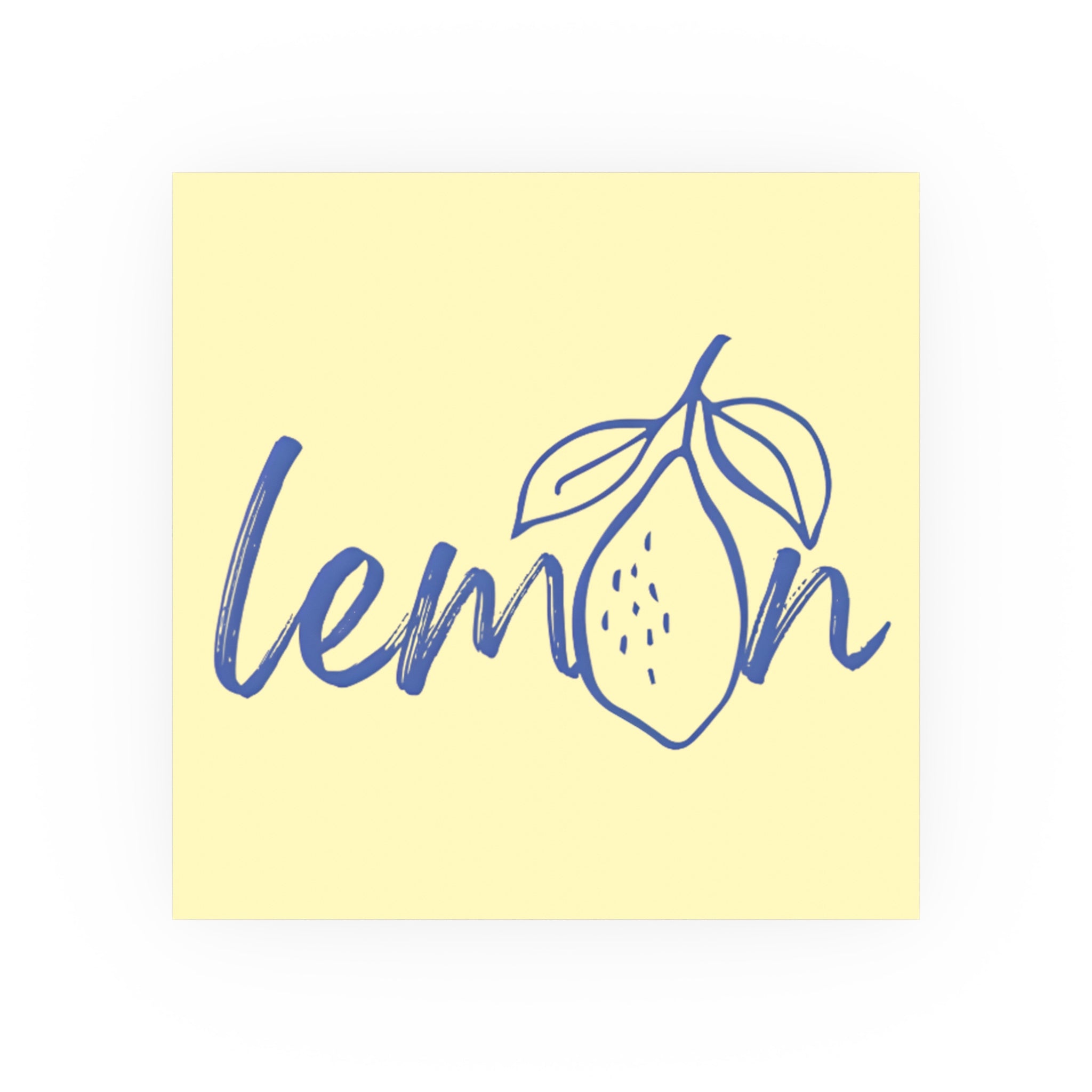 Yellow and Blue Lemon Wall Art Poster