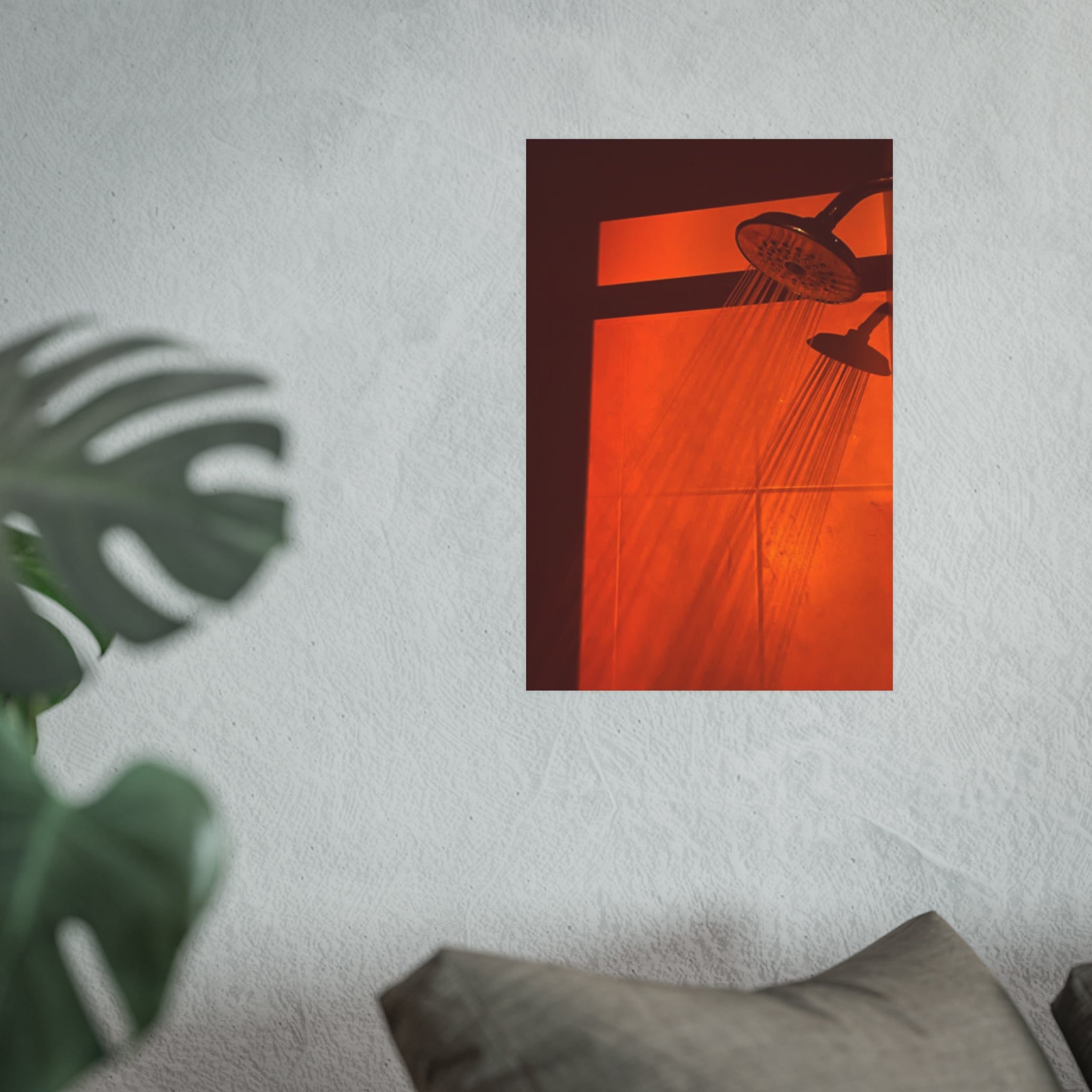 Orange Shower Minimalist Poster