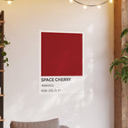 Red Color Swatch 'Space Cherry' Poster