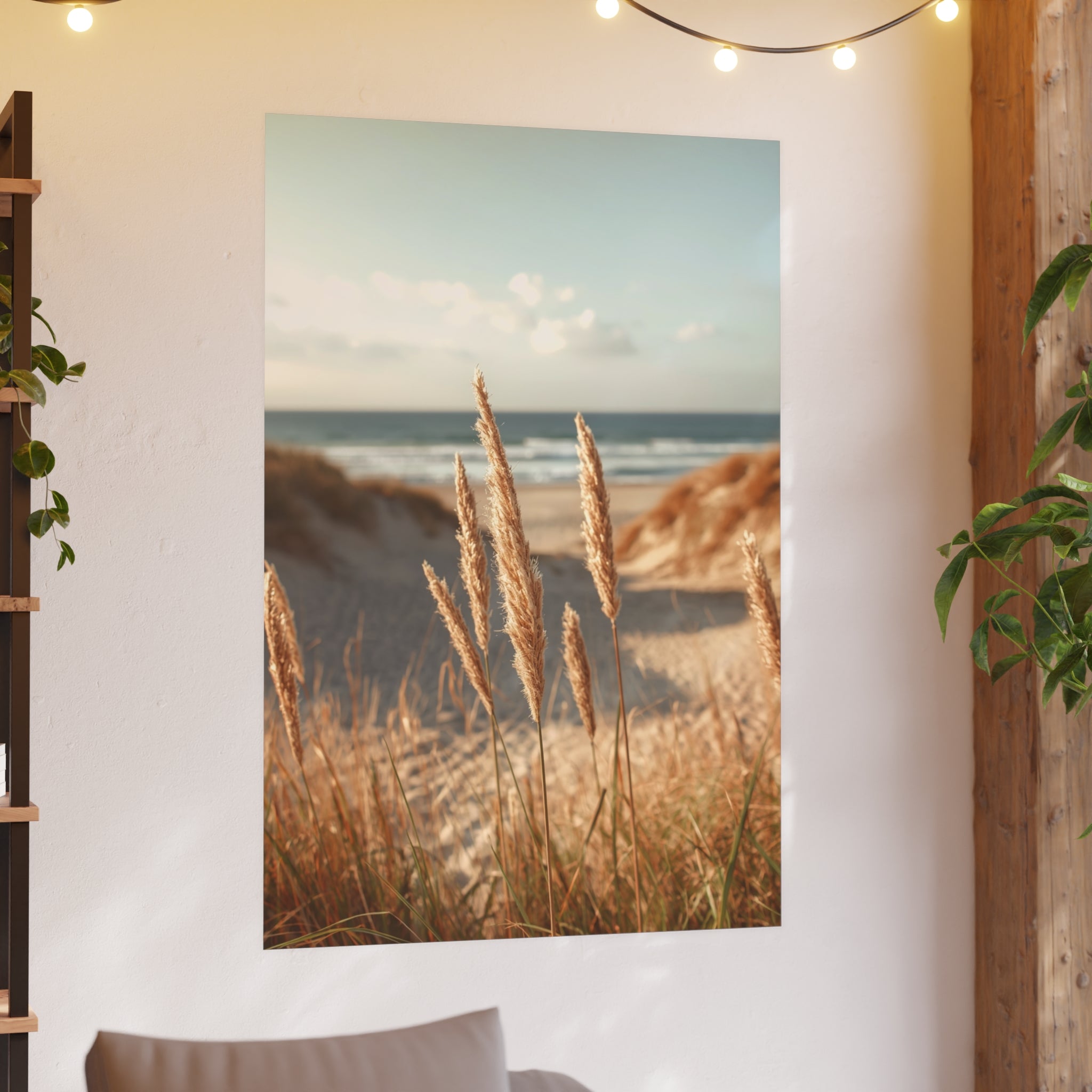 Coastal Dune Grasses Poster — Beach Photography Print (Satin & Archival Matte)