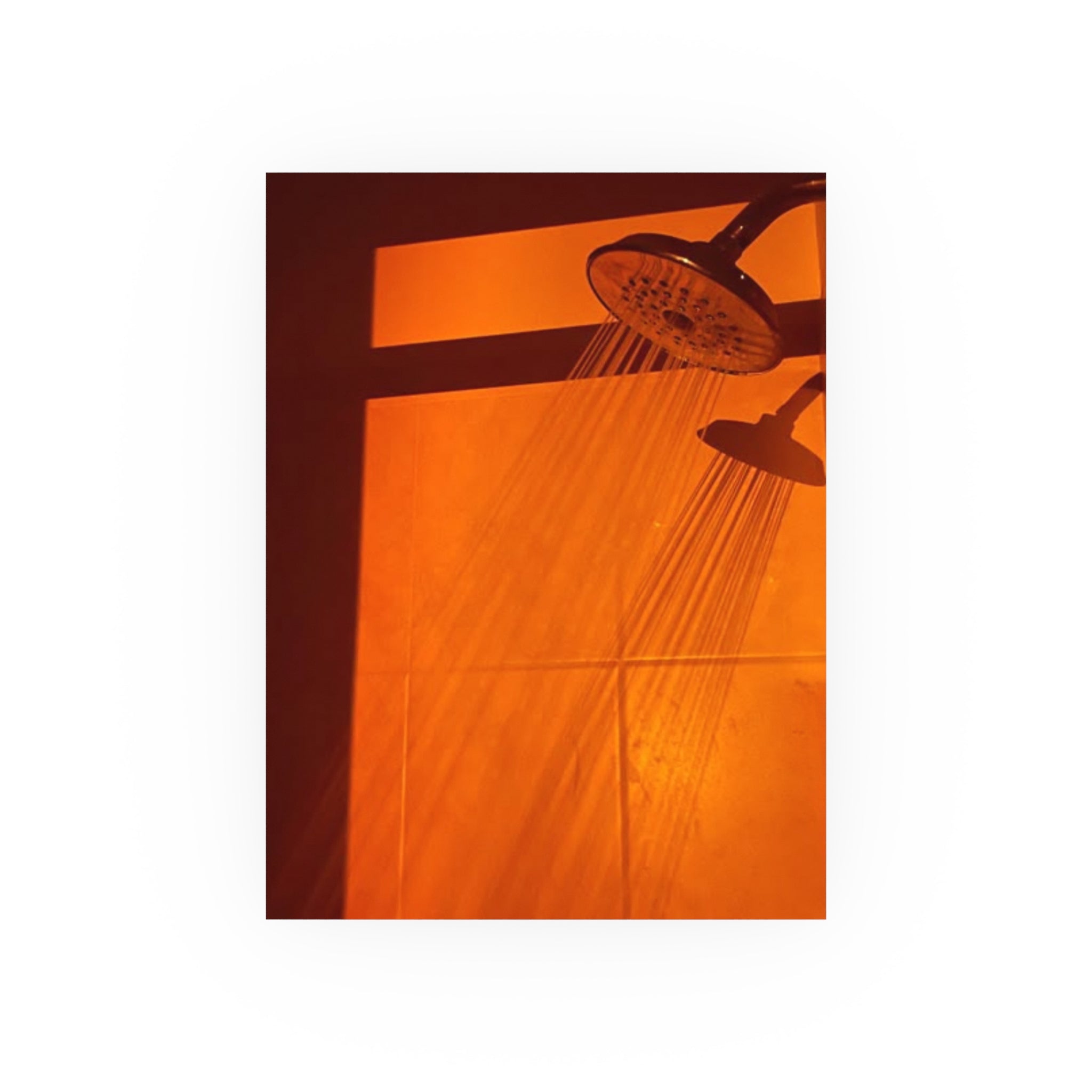 Orange Shower Minimalist Poster