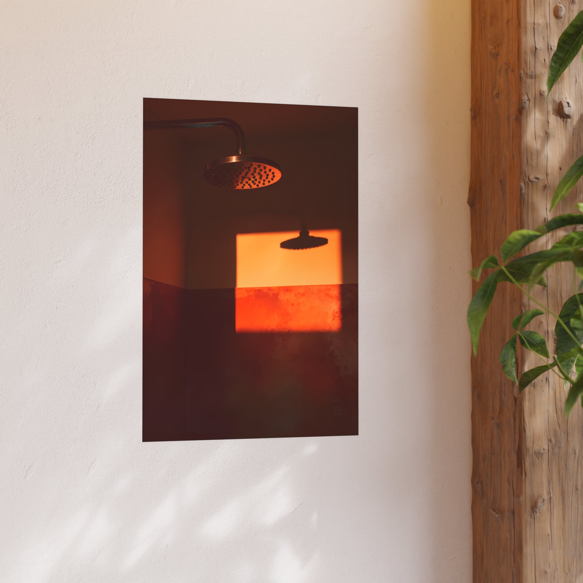 Shower Light Sunset Poster