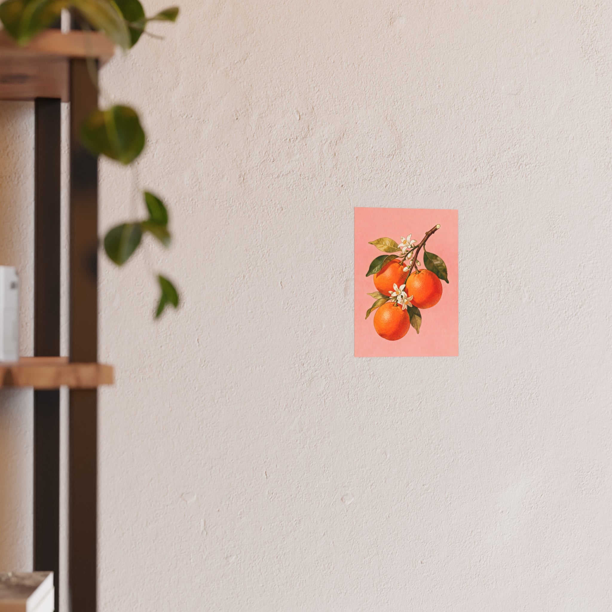Orange Botanical Blossom Poster