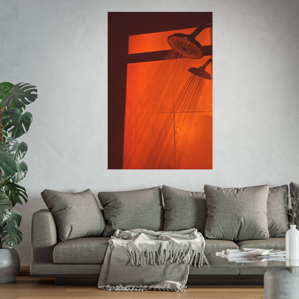 Orange Shower Minimalist Poster