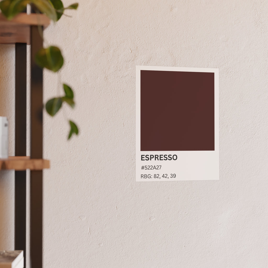 Brown Color Swatch Espresso Poster