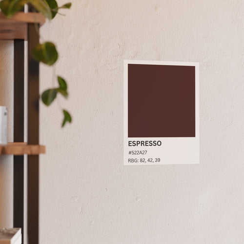 Brown Color Swatch Espresso Poster