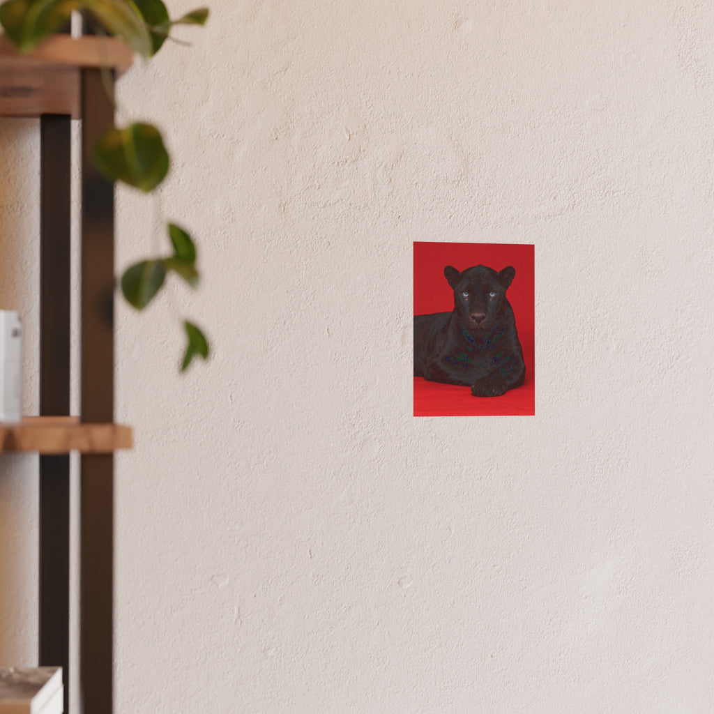 Black Panther on an Red Background