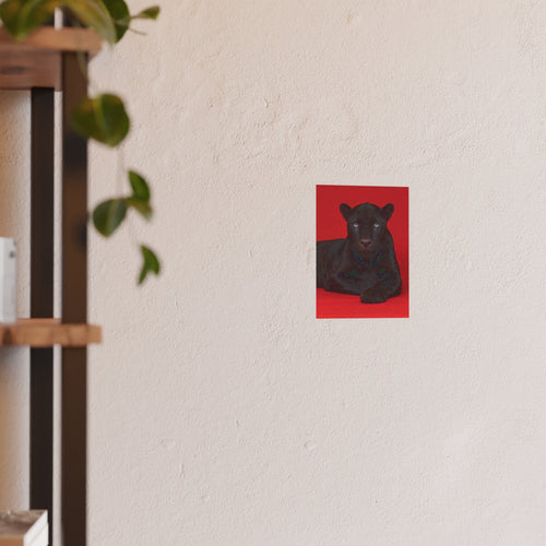 Black Panther on an Red Background