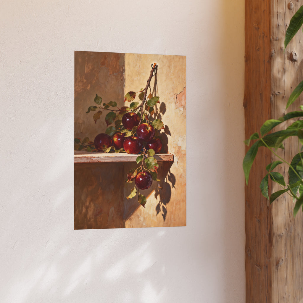 Vintage Botanical Apple Poster