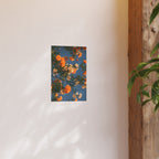 Orange & Cream Floral Sky Poster