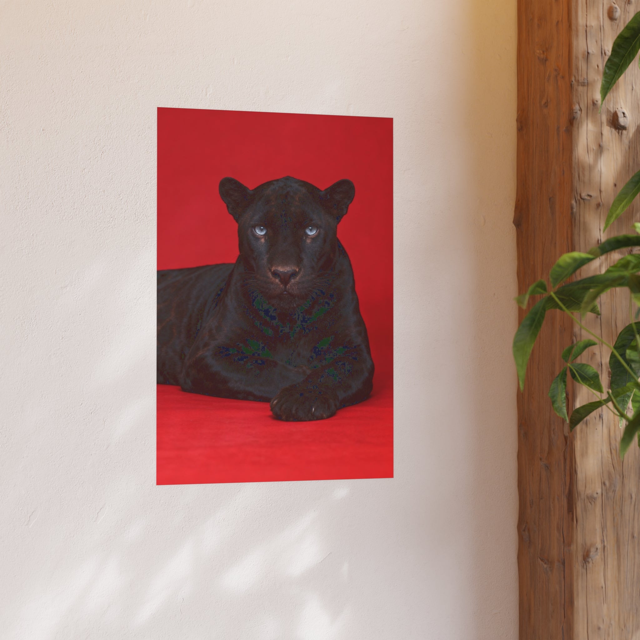 Black Panther on an Red Background