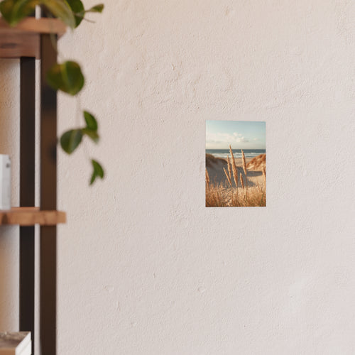 Coastal Dune Grasses Poster — Beach Photography Print (Satin & Archival Matte)
