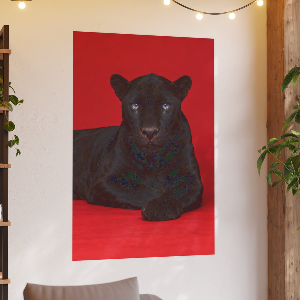 Black Panther on an Red Background