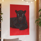 Black Panther on an Red Background