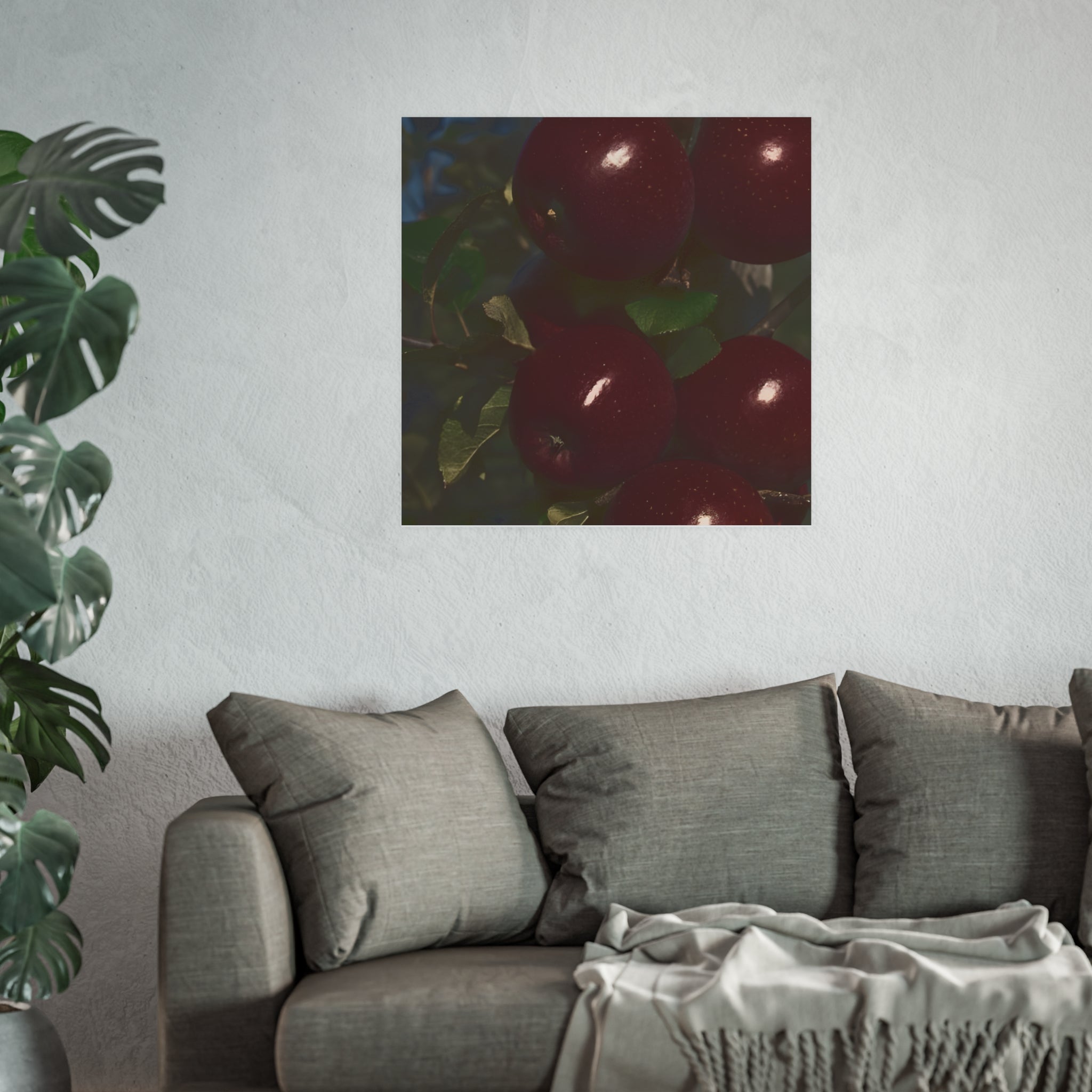 Dark Red Apple Orchard