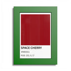 Red Color Swatch 'Space Cherry' Poster
