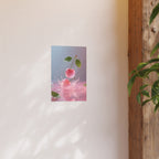 Pink Cherry Splash Art Poster — Satin or Archival Matte Wall Print