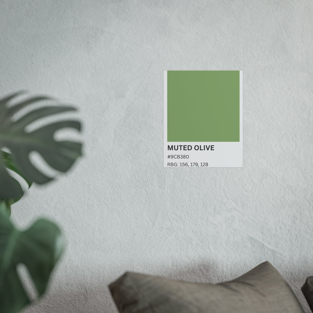 Muted Olive Color Poster