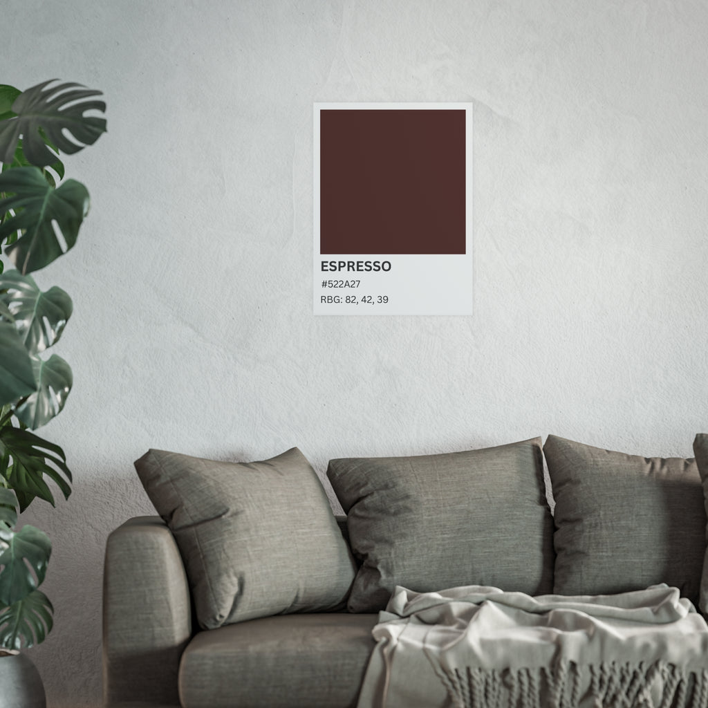 Brown Color Swatch Espresso Poster