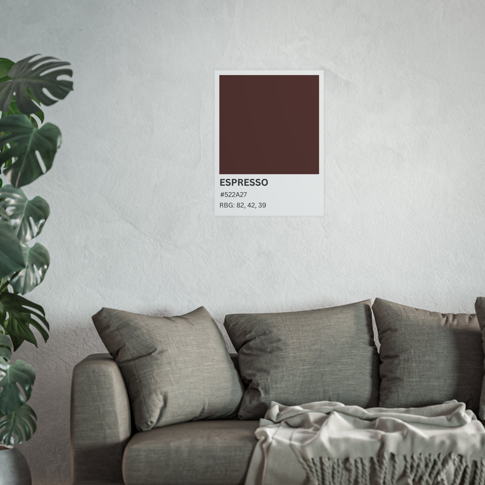 Brown Color Swatch Espresso Poster