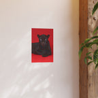 Black Panther on an Red Background