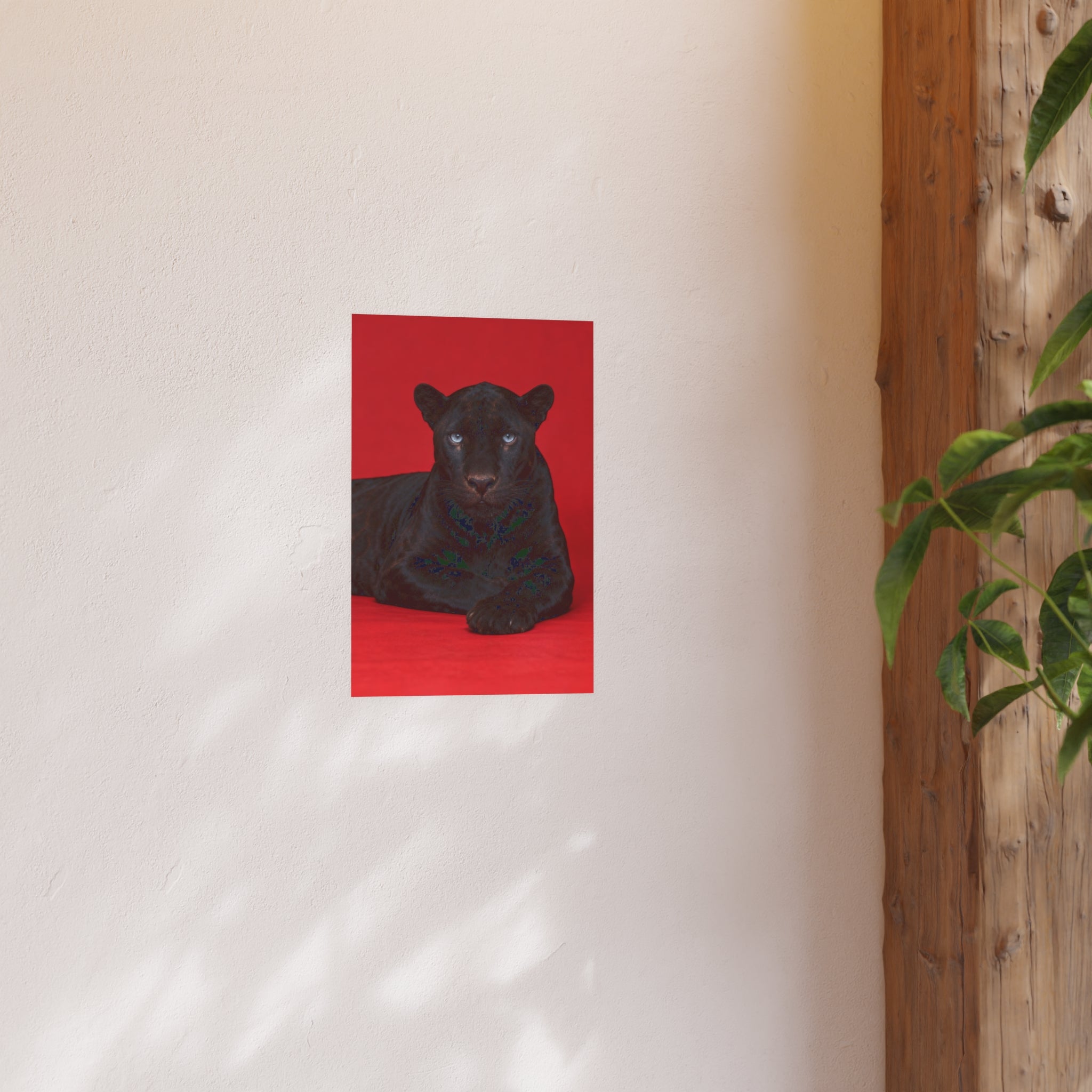 Black Panther on an Red Background