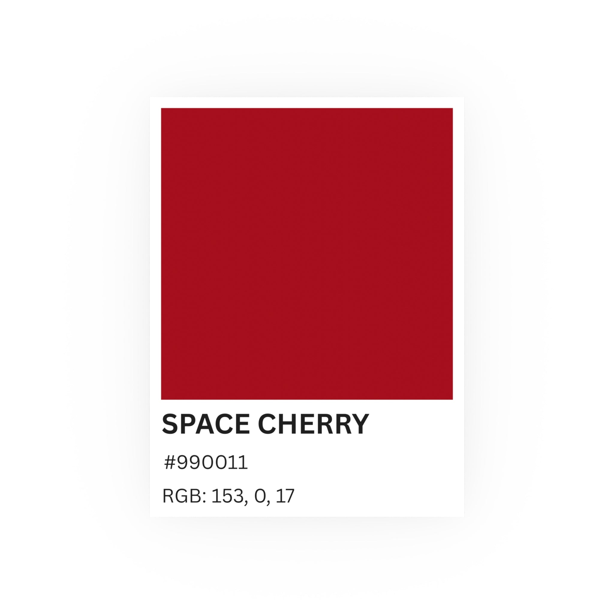 Red Color Swatch 'Space Cherry' Poster