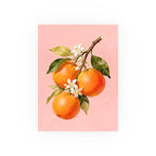 Orange Botanical Blossom Poster